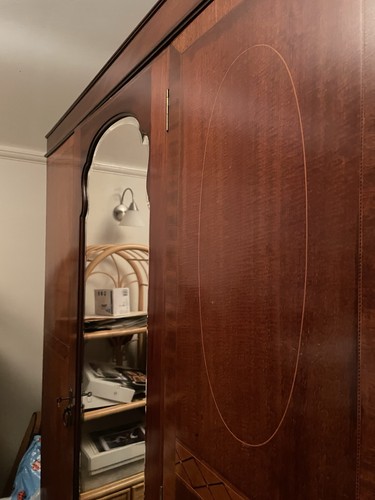 Dark brown mahogany - wardrobe, 1