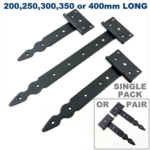 Tee hinges black decorative - tee,