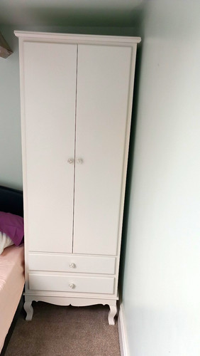 White freestanding wardrobe - white,