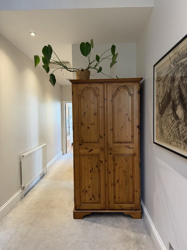 Freestanding wood wardrobe - wood,