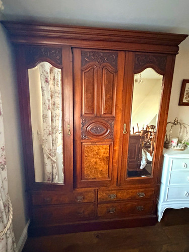 Antique mahogany and burr - mahogany,