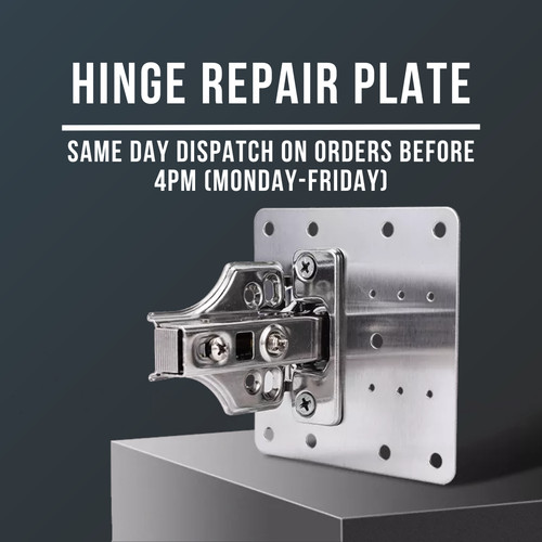 Cabinet hinge repair plate fix - plate,