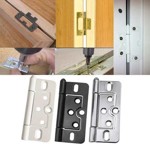 Sleek black flush door hinges - sleek,