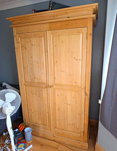 Solid wood pine door hinged - 2,