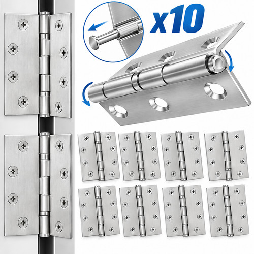 Stainless steel butt hinges - stainless,