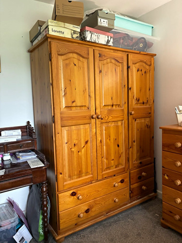 Solid pine wood freestanding - wood,