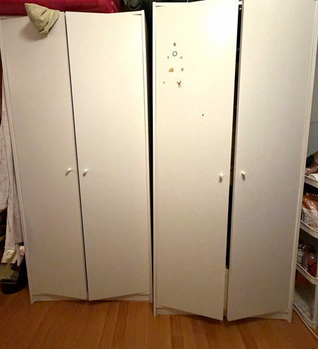 White freestanding wardrobe - white, 2