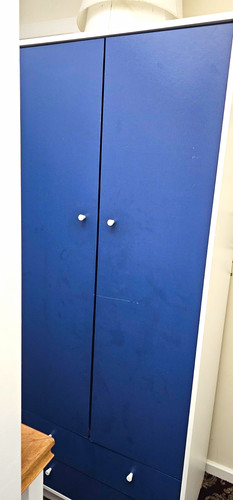 Blue white 2 - blue, door